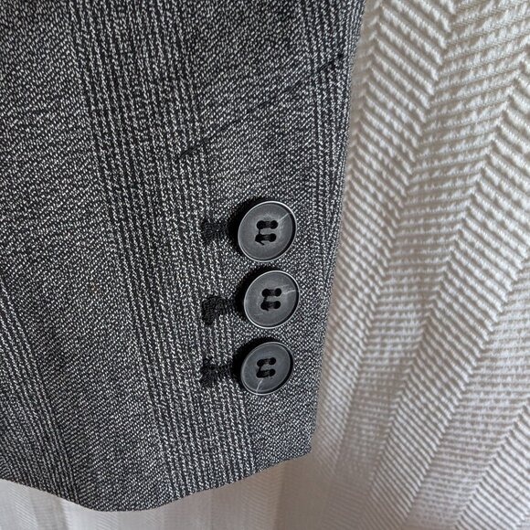 Asos Design Women's Oversized Gray Plaid Double-Breasted Blazer Size 10 Office - Picture 8 of 15